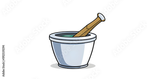 mortar, pestle, icon, herb, herbs, spice, spices, grinding, grinder, crusher, kitchenware, cookware, utensil, tool, culinary, cooking, food, preparation, traditional, classic, rustic, pharmacy, apothe