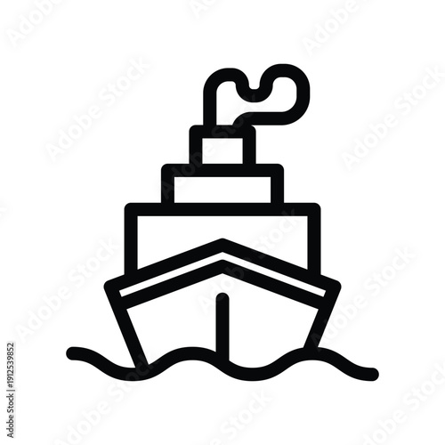  ship line icon illustration vector graphic.eps