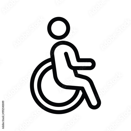  disability line icon illustration vector graphic.eps