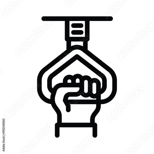 bus handle line icon illustration vector graphic.eps