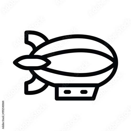  zeppelin line icon illustration vector graphic.eps