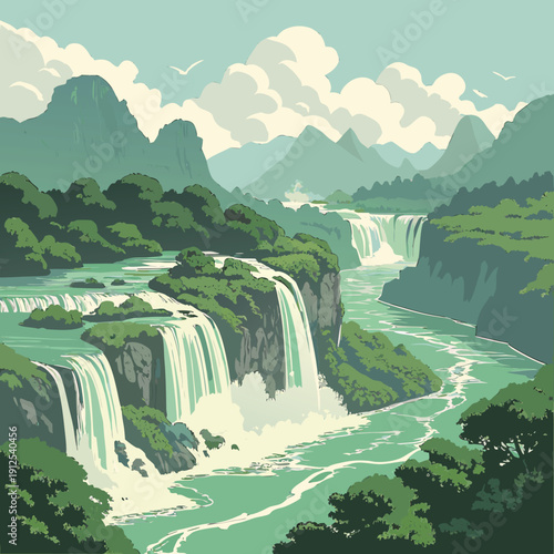 aerial view of the river