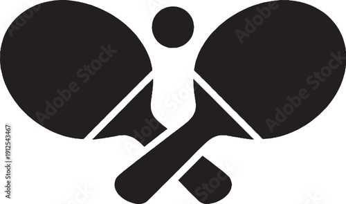 Table Tennis Rally Action Symbol Silhouette SVG EPS