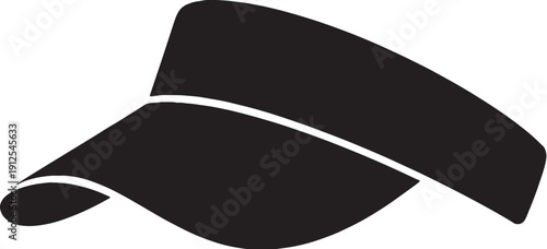 golf visor hat silhouette svg side view solid black vector eps icon