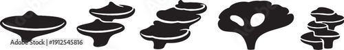 Photos Bracket Fungus Silhouette Woodland Botanical Icons