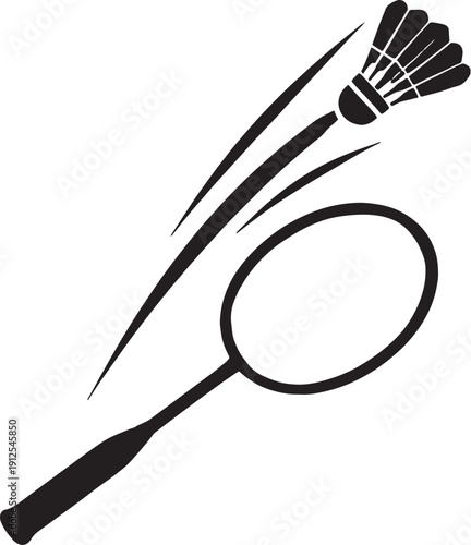 Badminton Smash Action Symbol Solid Black Silhouette SVG