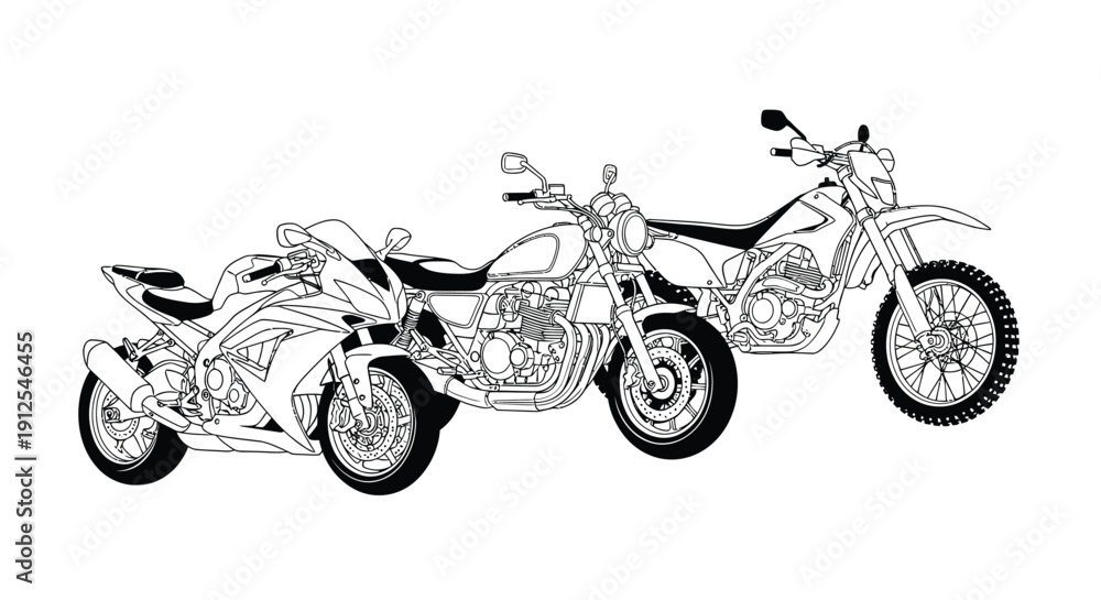 Obraz premium motor bikes