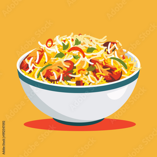 chicken biryani vector no.1