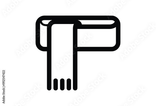 Hair dryer icon, simple black and white illustration