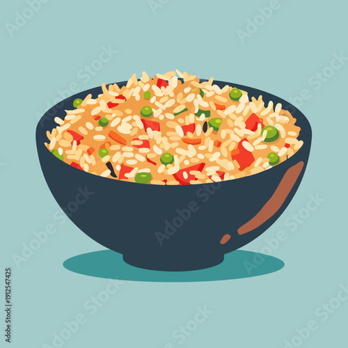 chinese fried rice vector illustration no.1