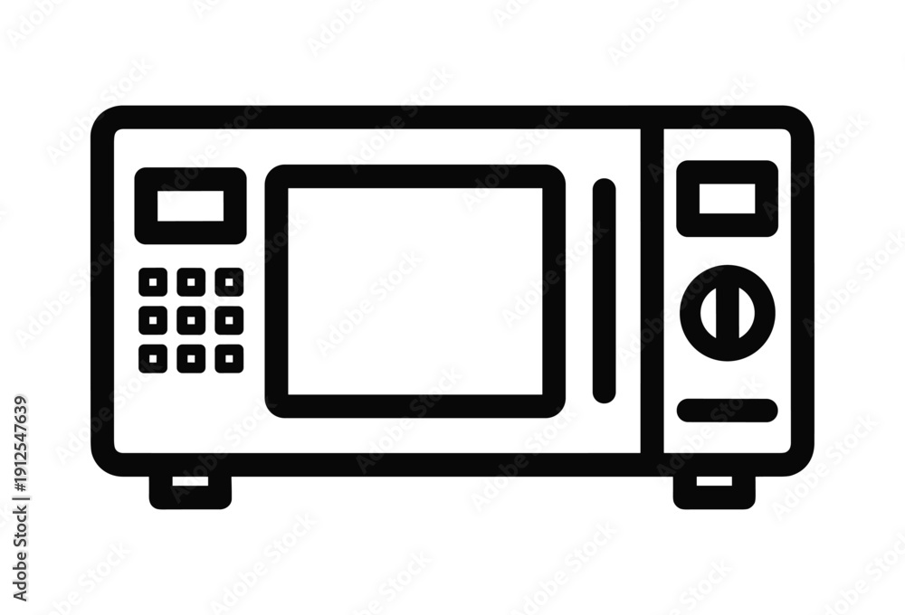 Obraz premium Microwave oven icon, simple vector illustration