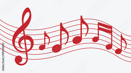 music notes on white background