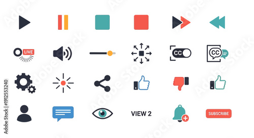 Collection of Modern Flat Design Icons.