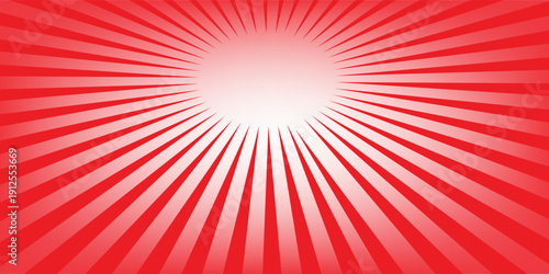 red Sunburst for the background. flag of japanese. The rising sun. vector.