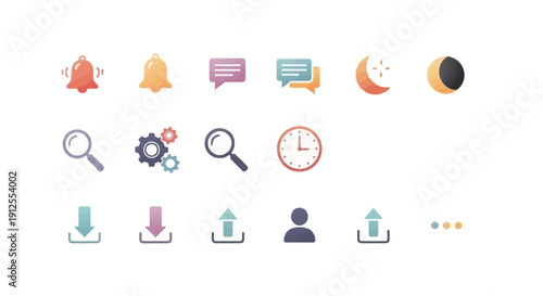 Collection of Various Icons and Symbols.