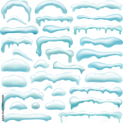 Festive winter snow borders with shiny star glitter accents vector