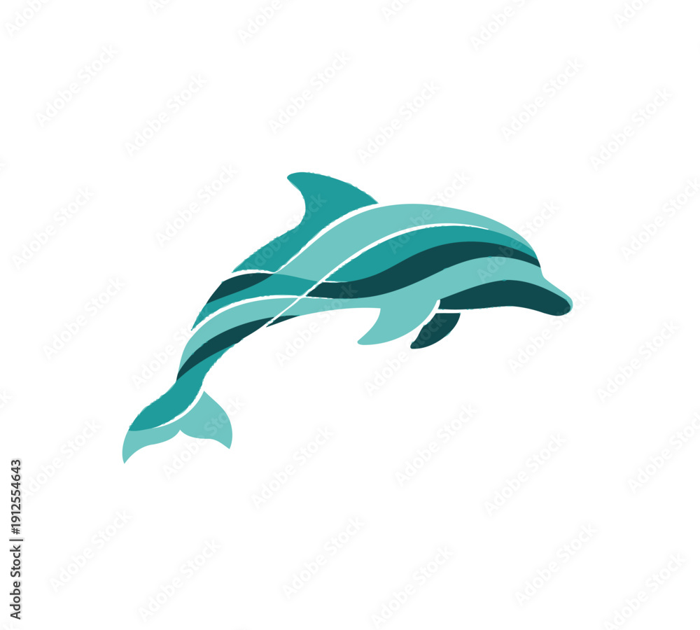 Fototapeta premium A stylized green plant logo on a light gray background