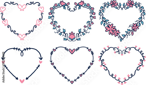 Stylish pink heart design for valentines day and anniversary vector