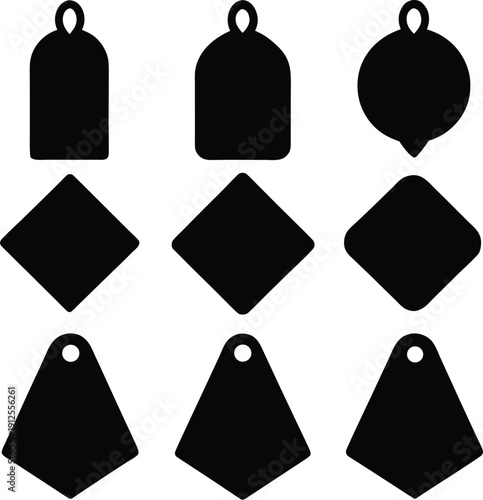 Geometric Blank Tag and Label Shapes Collection