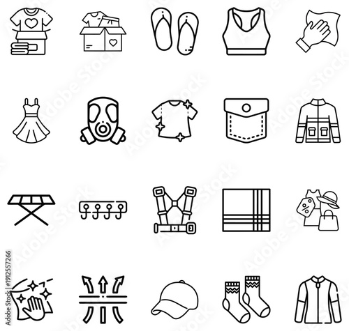 Collection of clothing and accessory for laundry and shopping fashion apparel