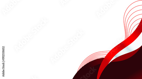 Modern Indonesia Inspired Wavy Corner Design with Flowing Curves for Cultural Banners, Web Layouts and Creative Backgrounds