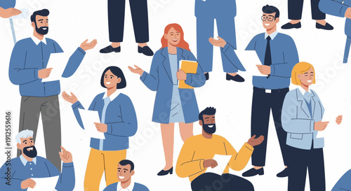 Diverse team of professionals presenting ideas and collaborating effectively in the workplace