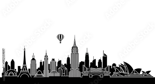 silhouette of the city