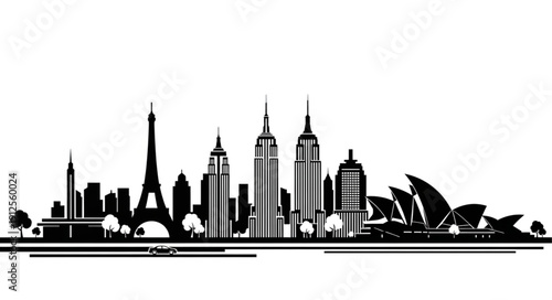 silhouette of the city