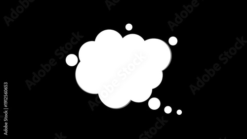 Speech bubble cloud pop up outline simple cartoon comic chat talk, Blank Speech Dialogue, Social Media Content, Explainer Videos and doodle style of thinking sign
