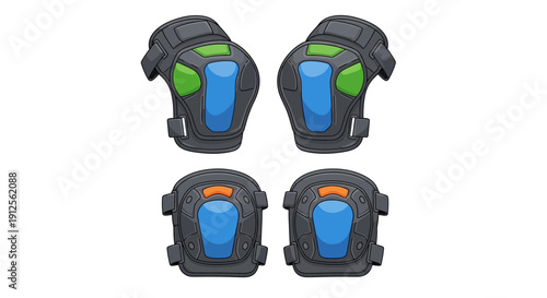 Protective Gear Set for Sports and Outdoor Activities, Including Knee and Elbow Pads for Safety