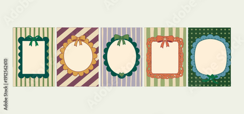 Vintage Fruit Label Frame Retro Design Set, Classic Food Packaging Vector Clipart, Decorative Stripe Border Illustration Collection, Pumpkin Apple Harvest Tag Pack, Farmhouse Kitchen Label Elements, R