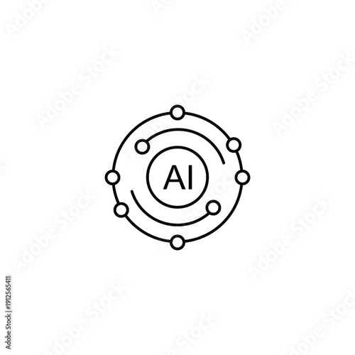Simplified atomic structure of Aluminium with electrons orbiting the nucleus in a clean illustration