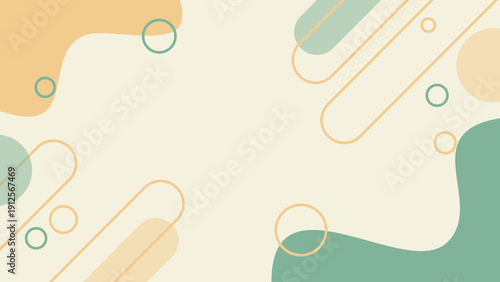 Modern Abstract Background with Organic Pastel Shapes