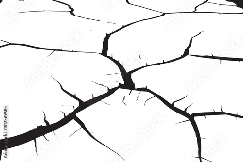 Illustration of abstract pattern of cracked earth or dry ground texture