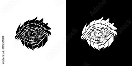Stylized Eye Graphic Design Elements.