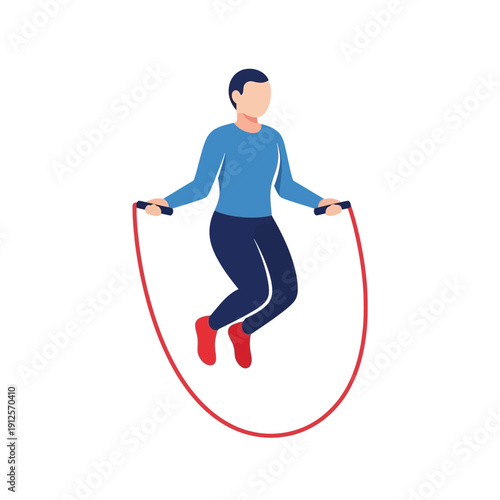 Person Jumping Rope, Fitness Exercise, Cardio Workout, Active Lifestyle, Healthy Living