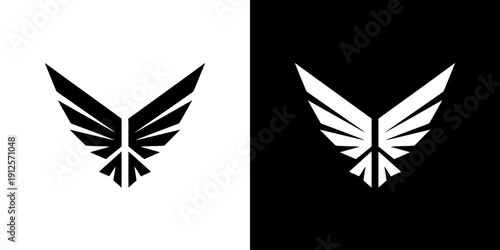 Stylized Wing Logo Design Elements.