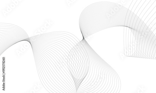 Abstract white background vector illustration with blue waves line pattern and subtle light flow design