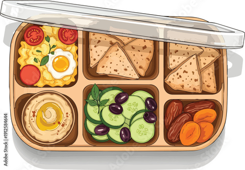 Brown Wooden Bench on Stone Floor.