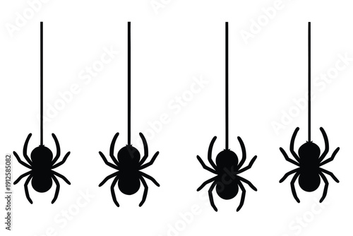 Spiders, Suspended Halloween Silhouettes