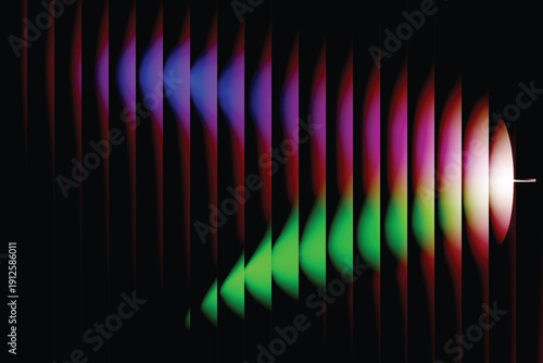 A blurred and dimly lit photograph depicts a person with long hair partially obscured by darkness and a reddish hue high quality professional detailed modern elegant