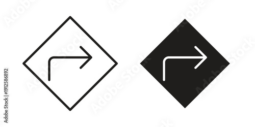 Directions icon in black line style set. logotype designs