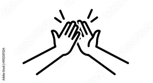 Two hands giving a high five celebration gesture.