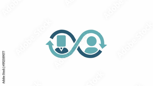 Photos Infinity loop symbolizing human computer interaction.