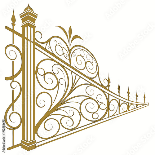 Luxury Gold Ornamental Border Frame with Elegant Filigree