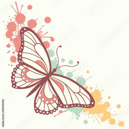 Watercolor Splatter Border - Artistic Paint Splash Frame for Creative Design