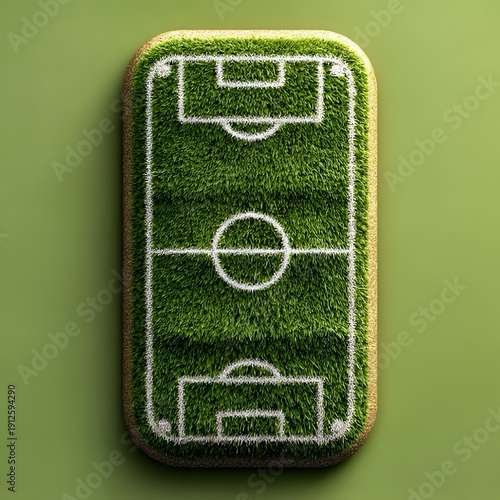 Close up of textured rectangular yellow label with black SOCER text and pink border on dark brown surface