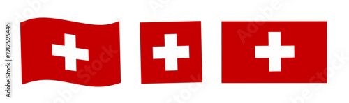 Flag of switzerland.. Vector illustration of Switzerland flag icon set