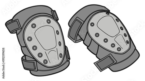 A pair of knee pads for protection and support during sports and physical activities