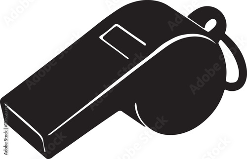 Silhouette vector illustration of sports whistle